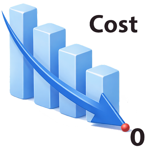 コスト削減のグラフイメージ