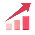 収益向上のグラフイラスト